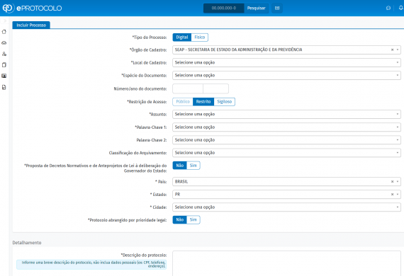 Home - Iniciar Protocolo